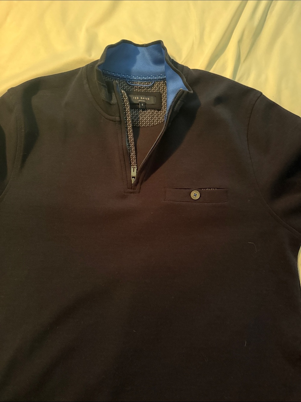 Ted Baker Navy Blue topwith Blue Inner Collar